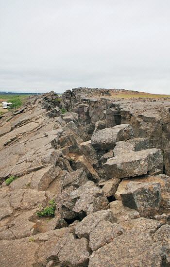 Over an old lava tube