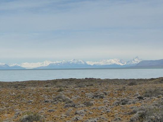 view over the Lake Viedma to the Glacier Viedma left and the Cerro Fitz Roy right