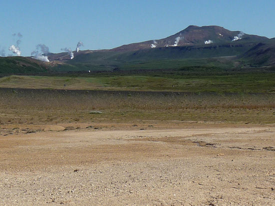 Krafla vom Námaskarð aus gesehen