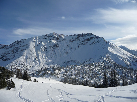 View from the Sassfürkle point to the Ochsenkopf (2286 m, SOTA HB0/LI-005)