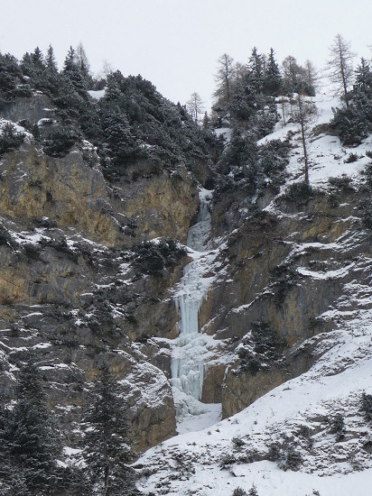 Frozen waterfall