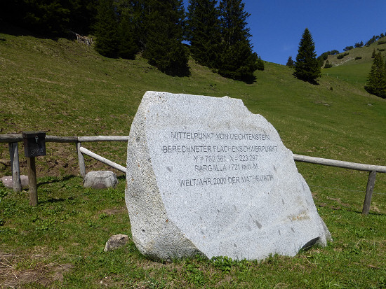 nahe Bargella - Mittelpunkt von Liechtenstein