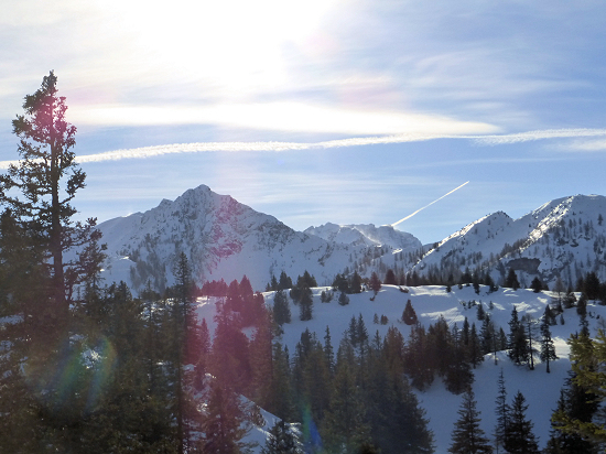 Mountain range of Hinterer Grauspitz (2574 m, left) via Falknis (2560 m, middle rear) to Rappastein (2222 m, right)