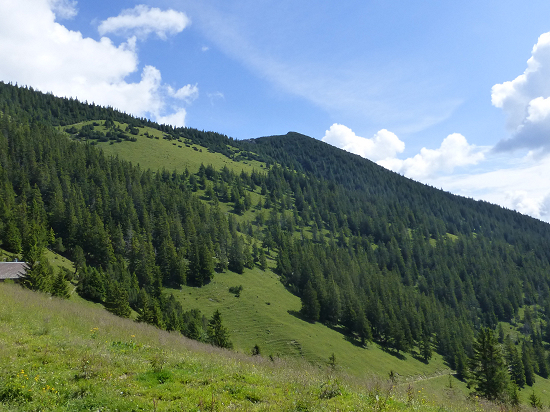 View from Bargellasattel to Helwangspitz