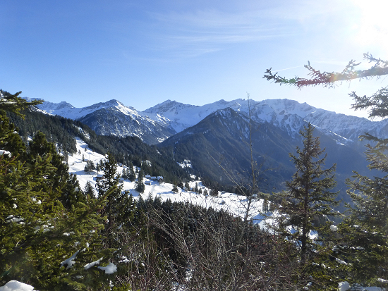 Bergkette im Süden Lichtensteins