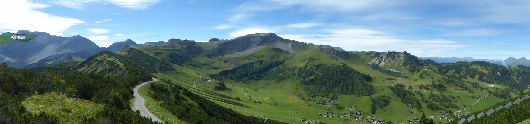 Panorama - Blick vom Sareiserjoch zum Augstenberg