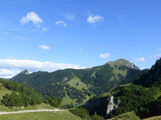 Blick vom Mattafürkle zum Ziel des Tages, dem Galinakopf