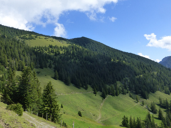 Blick vom Bargellasattel zum Helwangspitz