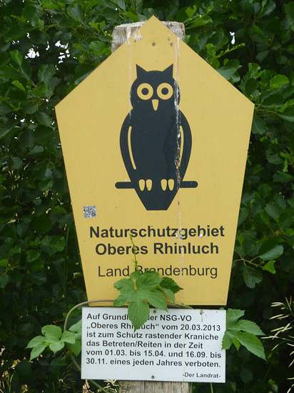 Hinweisschild am Bützsee