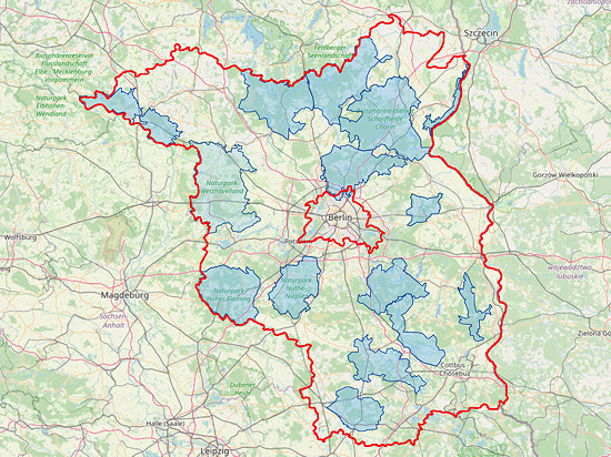 map section with additionally marked federal state border © MLUK