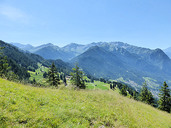 View to the mountains in the south of Liechtenstein