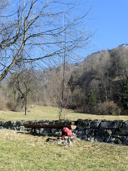 Station at a bench at the Periolweg