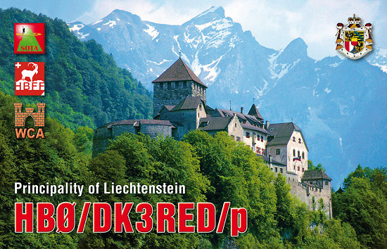 QSL card HB0/DK3RED/P