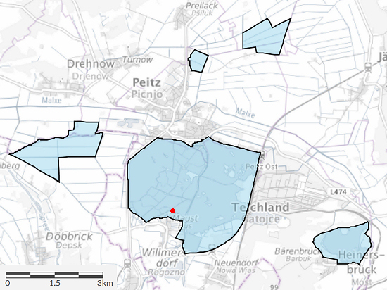 Peitzer Teiche mit dem Teichgebiet Bärenbrück und Lasszinswiesen © BfN