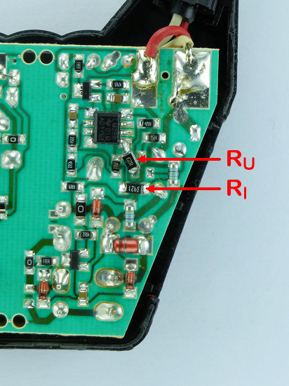 Position of the two resistors